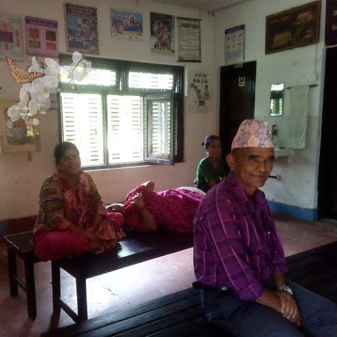 Warteraum in der Clinic Nepal